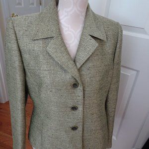 Kasper Suit Jacket-NEW-Size 10P-Mint Green-Fully Lined-3 Button to Close